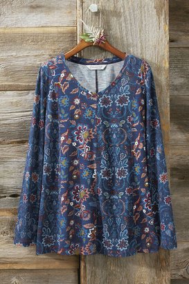 Women's Midnight Magic Tunic Top - Midnight Navy Multi - PS - Petite Size