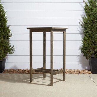 Distressed Grey Square Bar Table - 24