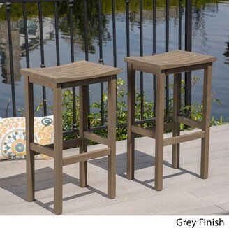 Caribbean Outdoor 30-inch Acacia Wood Barstool