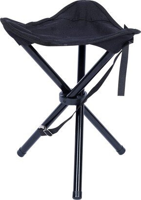 Global Pronex Folding Tripod Camping Stool Tri-Leg Slacker Chair Super Compact for Outdoor Backpacking Fishing Picnic in Black