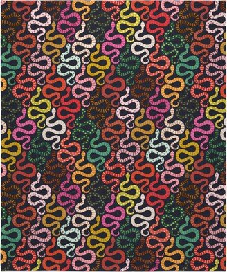 Fleece Photo Blankets: Snake-A-Delic - Multi-Color Blanket, Sherpa, 50X60, Multicolor