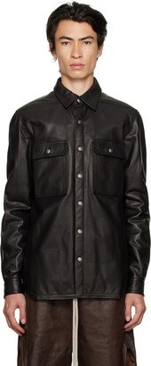 Black Padded Leather Jacket