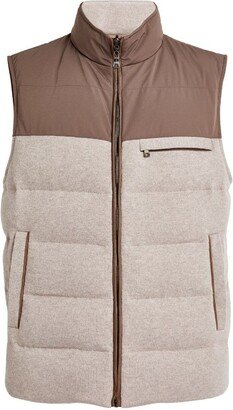 Fioroni Cashmere Cashmere Reversible Padded Gilet