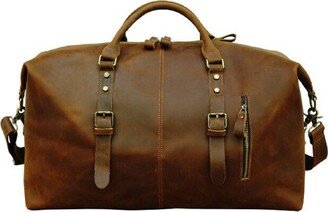 Touri Zip Detail Genuine Leather Holdall