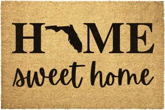 Florida State Doormat Home Sweet Door Mat Outdoor Rug Decor Housewarming Summer Winter Christmas House Gift