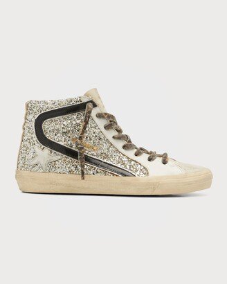 Slide Glitter High-Top Sneakers-AC