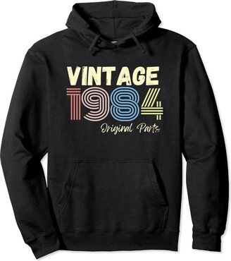 40th Birthday Gifts 1984 Vintage Retro Tees 40th Birthday Gifts 1984 Retro Funny Vintage Men Women Pullover Hoodie