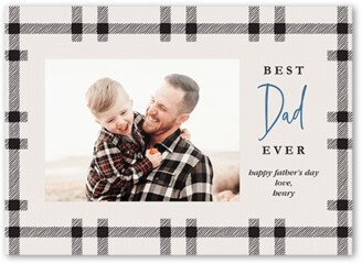 Father's Day Cards: Best Dad Flannel Father's Day Card, Grey, 5X7, Matte, Signature Smooth Cardstock, Square