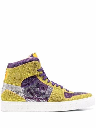 Strass Skull high-top sneakers