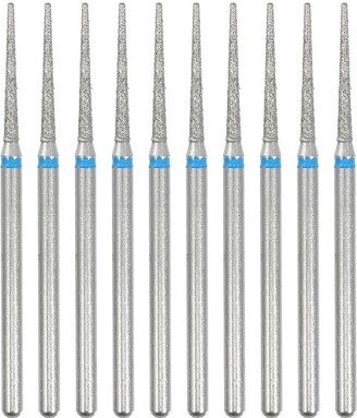 Unique Bargains Emery Nail Drill Bit Set for Acrylic Nails 3/32 Inch Nail Art Tools 44.4mm Length Blue 10 Pcs