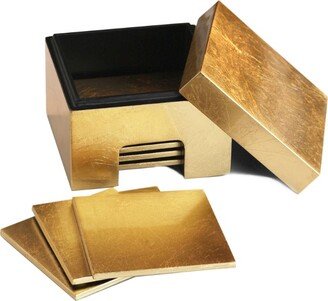 Posh Trading Company Gold Leaf Coastbox (Set Of 8)