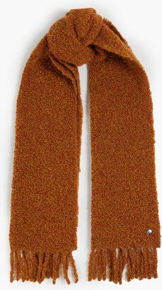 Sloane fringed bouclé-knit alpaca-blend scarf