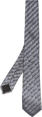 Silk Embroidered-Logo Tie