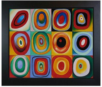 Hand-Painted Museum Masters Farbstudie Quadrate (Color Study Of Squares) By Wassily Kandinsky