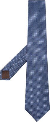 Patterned-Jacquard Silk Tie-AJ