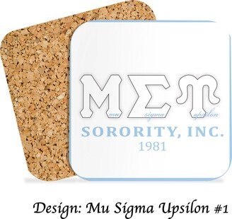 Mu Sigma Upsilon Beverage Coasters Square | Set Of 4