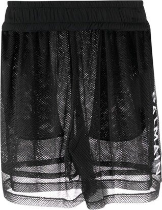 Logo-Print Swim Shorts-AX