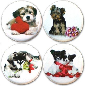 Buttonsmith® 1.25 Puppy Love Refrigerator Magnets - Set Of 4