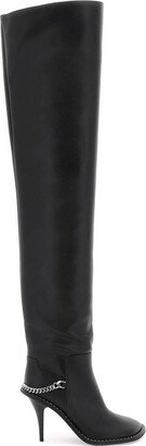 Ryder Chain-Link Detailed Thigh-High Boots