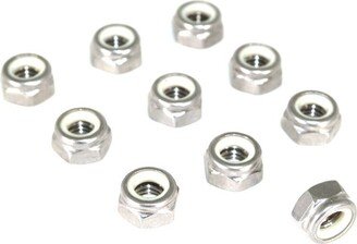 Zspec M5-0.8 Nylon Lock Nuts, Stainless Sus304, 10-Pack