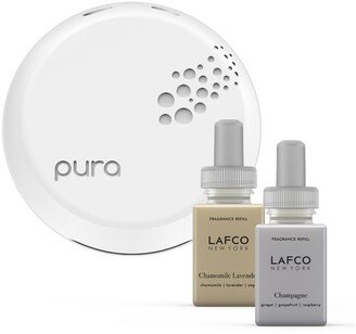 Pura Smart Home Fragrance Diffuser Set with Chamomile Lavender and Champagne