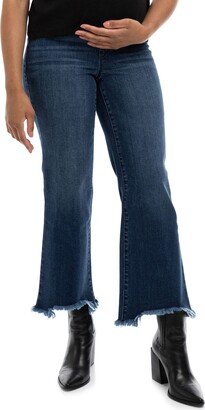 Fray Crop Maternity Jeans