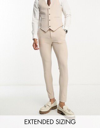 super skinny suit pants in stone-AA