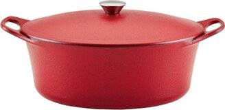 Premium RUST-RESISTANT Cast Iron Dutch Oven 6.5qt Red