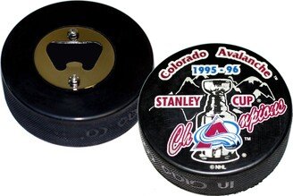 1996 Colorado Avalanche Stanley Cup Champions Hockey Puck Bottle Opener