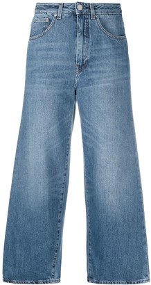 Cropped Wide-Leg Jeans-AJ