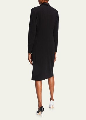 Double-Breasted Tuxedo Coat Dress