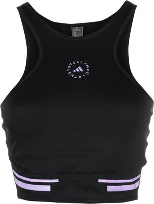 Logo-Print Cropped Tank Top