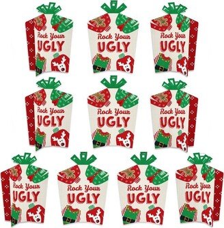 Big Dot of Happiness Ugly Sweater - Table Decorations - Holiday and Christmas Party Fold and Flare Centerpieces - 10 Count