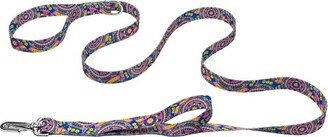 Country Brook Petz Blue Boho Mandala Deluxe Reflective Dog Leash (6 Foot, 1 Inch Wide)