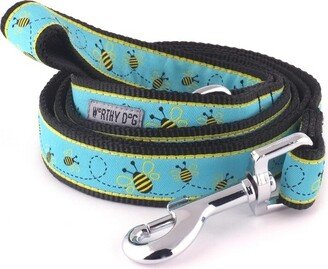 The Worthy Dog Busy Bee Dog Leash - Blue - L