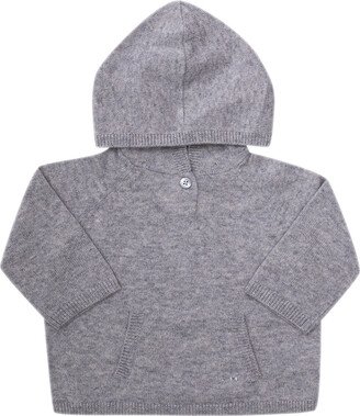 Cashmere Sweater With Hood Unisex - Grey