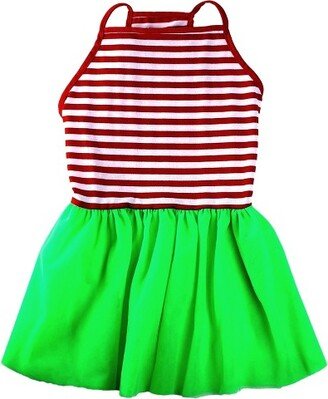 Midlee Christmas Stripe Tutu Large Dog Dress (X-Large)