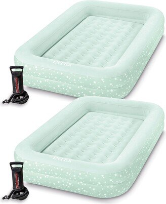 Kids Travel Inflatable Air Mattress with Raised Sides & Hand Pump