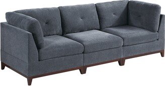 3 Piece Chenille Fabric Modular Sofa