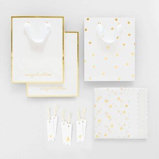 Sugar Paper + Target 3 Set Gift Bag Bundle White/Gold - Sugar Paper™ + Target