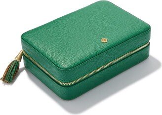 Medium Zip Jewelry Case in Green