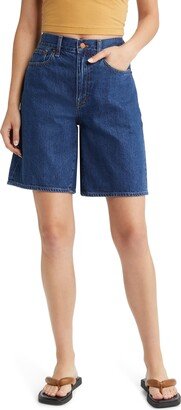 Nonstretch Denim Bermuda Shorts