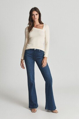 Mid High Rise Flared Jeans