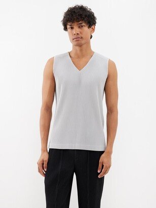 V-neck Technical-pleated Vest