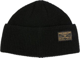 Logo-Patch Wool Beanie