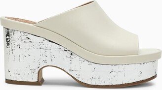 White/silver high wedge-AA