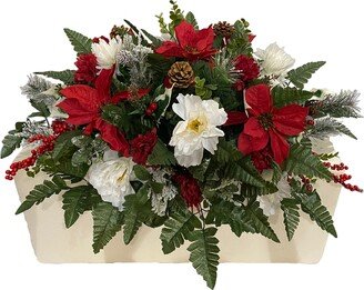 Handmade Christmas Cemetery Saddle - Fall Flowers Decoration -Cemetery Saddle-AA