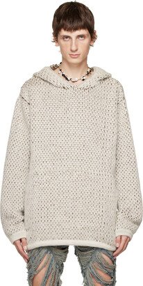 White & Brown Big Hoodie