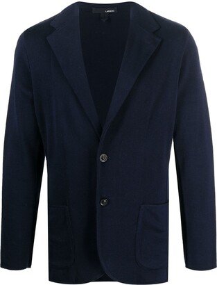 Notched-Lapels Single-Breasted Blazer-AE