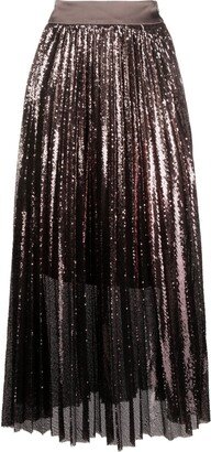 Plissé Pleated Midi Skirt